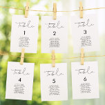 Minimalist handwritten wedding seating chart cards<br><div class="desc">Choose a minimalist calligraphy for your wedding stationery. Modern and striking,  it will suit all your needs. Easily customisable,  you change the text colour or the background as you like.</div>