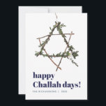 Minimalist Hanukkah Star Watercolor Wreath Blue Holiday Card<br><div class="desc">© Gorjo Designs. Made for you via the Zazzle platform.

// Need help customising your design? Got other ideas? Feel free to contact me (Zoe) directly via the contact button below.</div>