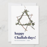 Minimalist Hanukkah Star Watercolor Wreath Blue Holiday Card<br><div class="desc">© Gorjo Designs. Made for you via the Zazzle platform.

// Need help customising your design? Got other ideas? Feel free to contact me (Zoe) directly via the contact button below.</div>
