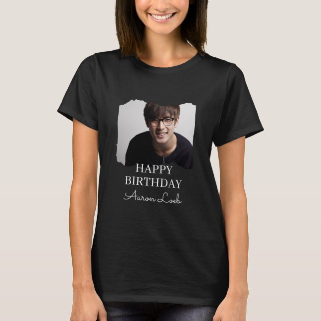 Minimalist Happy Birthday T-Shirt (Front)