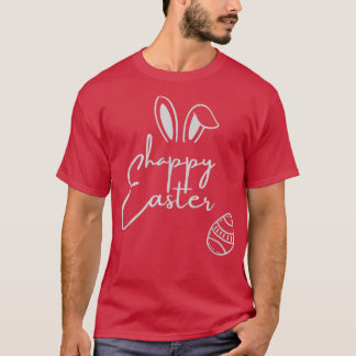 Minimalist Happy Easter Bunny Ears Holiday  T-Shirt