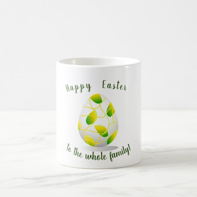 Minimalist Happy Easter pretty cartoon Coffee Mug (Center)