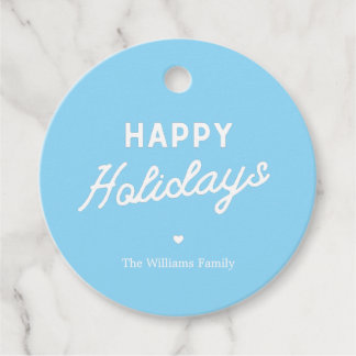 Minimalist ׳Happy Holidays׳ Custom Christmas Favour Tags