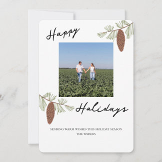 Minimalist Happy Holidays Greeting Card