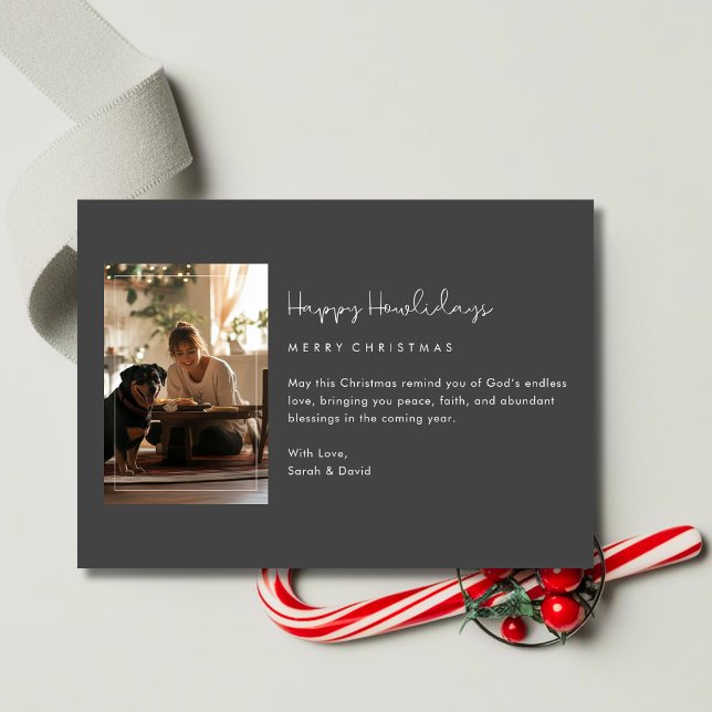 Minimalist Happy Howlidays Pet Dog Christmas Photo Holiday Card (Creator Uploaded)