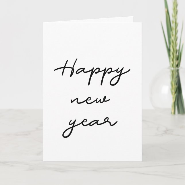 Minimalist Happy New Year Card (Front)