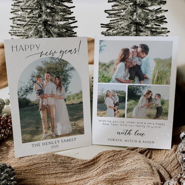 Minimalist Happy New Year Holiday Card (Creator Uploaded)