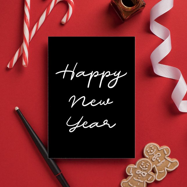 Minimalist Happy New Year Postcard (Creator Uploaded)