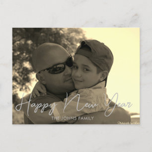 Minimalist Happy New Years 2023 Sepia  Postcard