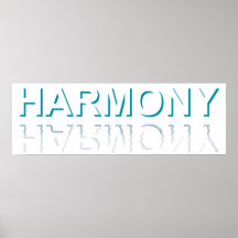 Minimalist HARMONY Text Water Reflection & Shadow 