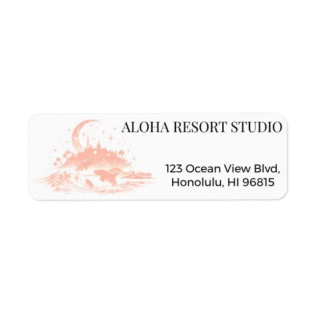 Minimalist Hawaiian Night Orange Tropical Return  (Front)