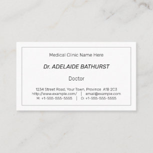 Minimalist Health Care Specialist Business Card