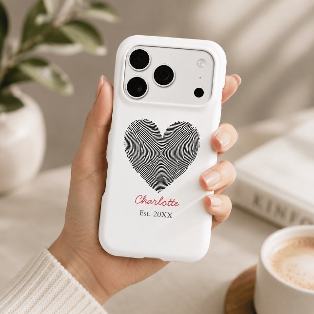 Minimalist Heart Fingerprint Personalised Name (Creator Uploaded)