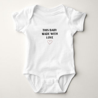Minimalist Heart - Made With Love Baby Aesthetic Bodysuit