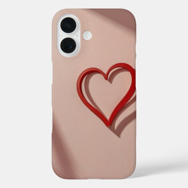 Minimalist Heart Outline Case-Mate iPhone Case (Back)