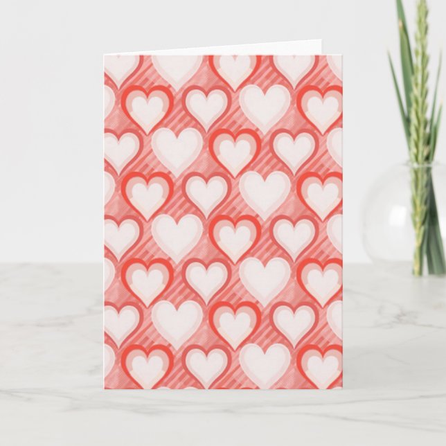 Minimalist Heart Pattern Card (Front)
