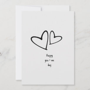 Minimalist Heart You & Me Valentine's Day Special  Holiday Card