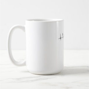 Minimalist Heartbeat Line Coffee Mug