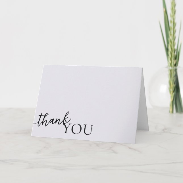 Minimalist Hello Baby Modern Baby Shower Thank You Card (Front)