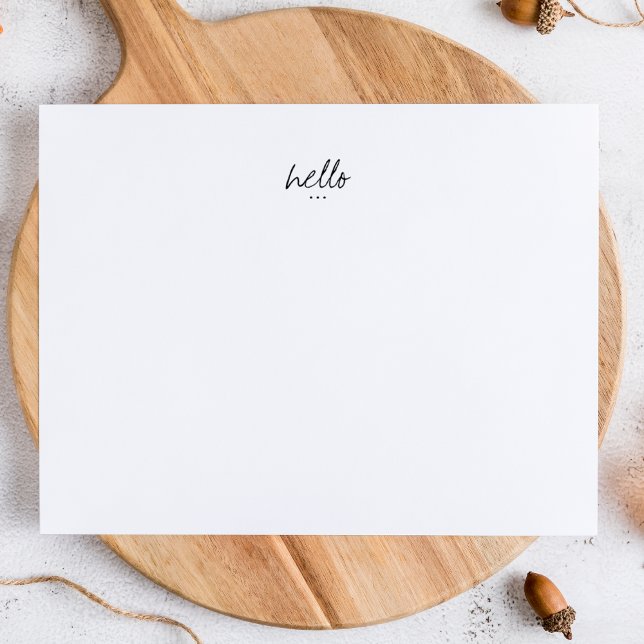 Minimalist Hello Greetings Card (Creator Uploaded)