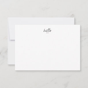 Minimalist Hello Greetings Card