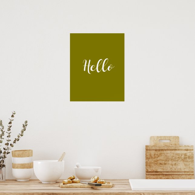Minimalist Hello Poster (Kitchen)
