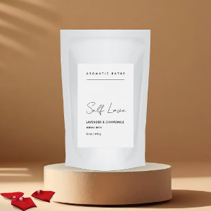 Minimalist Herbal Bath Label