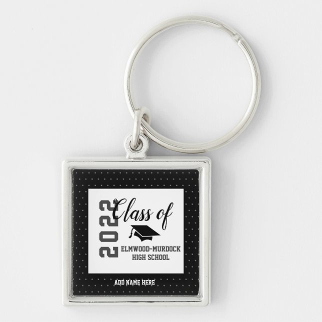 Minimalist High School Senior Class 2022 Key Ring (Front)