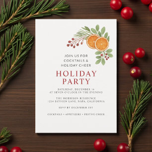 Minimalist Holiday Party Christmas Invitation