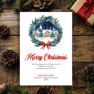 Minimalist Holiday Scene Designer Greeting Card