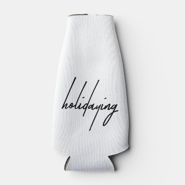Minimalist “Holidaying” Aesthetic Bottle Cooler (Front)