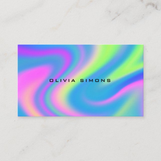 Minimalist holographic Business Cards (Front)