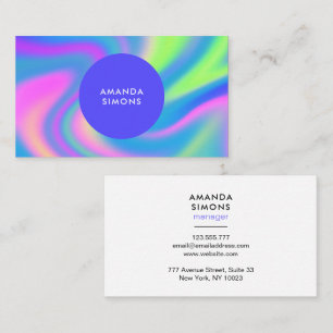 Minimalist holographic Business Cards