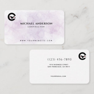 Minimalist Home Building Construction Luxe Busines Business Card