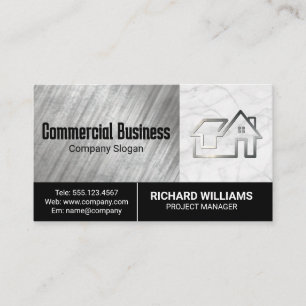 Minimalist Home Logo Commercial Business Card