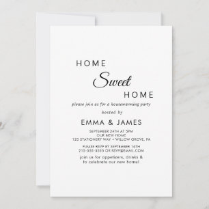 Minimalist Home Sweet Home Housewarming Party  Invitation