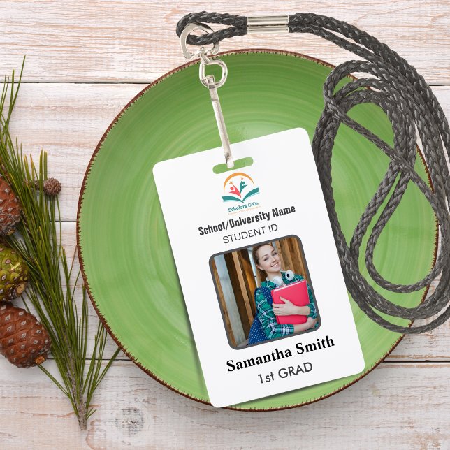 Minimalist Homeschool Student ID Badge with Photo (Minimalist Homeschool Student ID Badge with Photo)