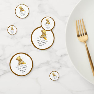 Minimalist Honey Bear Baby Shower Confetti