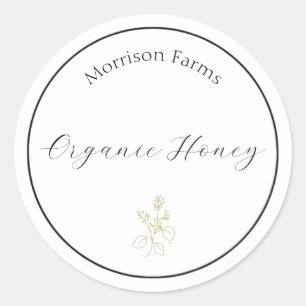 Minimalist honey farm organic honey sticker