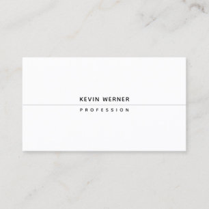 minimalist horizontal line white professional business card