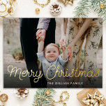 Minimalist Horizontal Rustic Christmas Photo  Foil Holiday Card<br><div class="desc">My Minimalist Horizontal Rustic Christmas Photo Foil Holiday Card is perfect way to send some holiday cheer.</div>