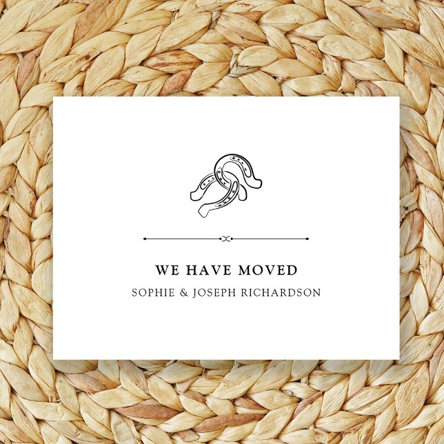 Minimalist Horseshoe | Moving Announcement Postcard (Creator Uploaded)