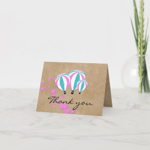 Minimalist Hot Air Balloon Thank You Card