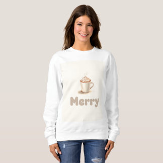 Minimalist Hot Chocolate Merry | AC Aesthetic Sweatshirt