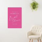 Minimalist Hot Pink Custom Bridal Shower Welcome