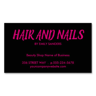 Minimalist / Hot Pink Magnetic Business Card