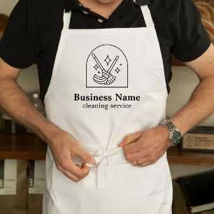 Minimalist House Cleaning Home Services Logo Apron