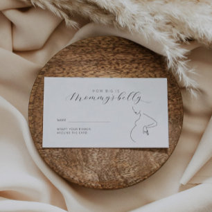 Minimalist How Big Is Mummy’s Belly Ticket  Enclosure Card