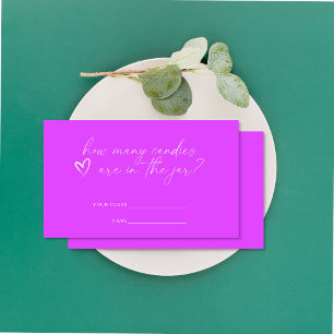 Minimalist - How many candies are in the jar Enclosure Card