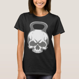 Minimalist Human Skull Kettlebell Simple Fitness R T-Shirt